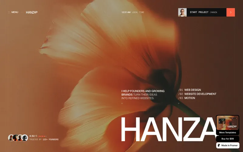 hanza şablonunun önizləmə görüntüsü