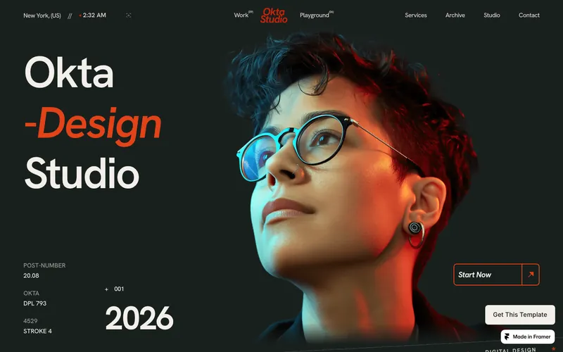 okta-studio şablonunun önizləmə görüntüsü