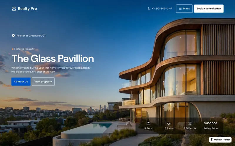 realty-pro şablonunun önizləmə görüntüsü