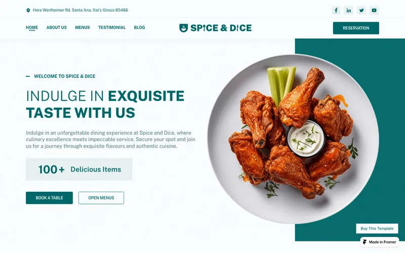 spice-dice şablonunun önizləmə görüntüsü