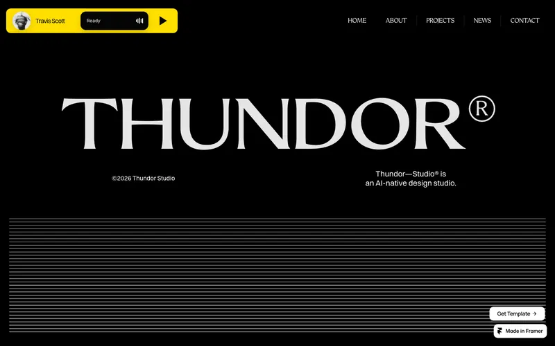 thundor şablonunun önizləmə görüntüsü