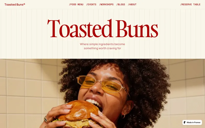toasted-buns şablonunun önizləmə görüntüsü